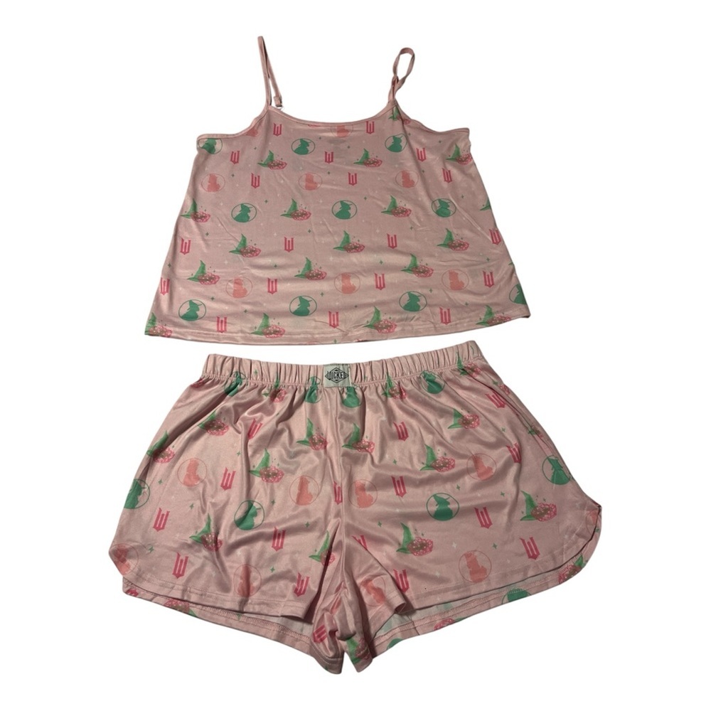 Wicked (licensed) Light Pink & Green Women's Cami & Shorts PJ Set, NWT, Small - Picture 2 of 5